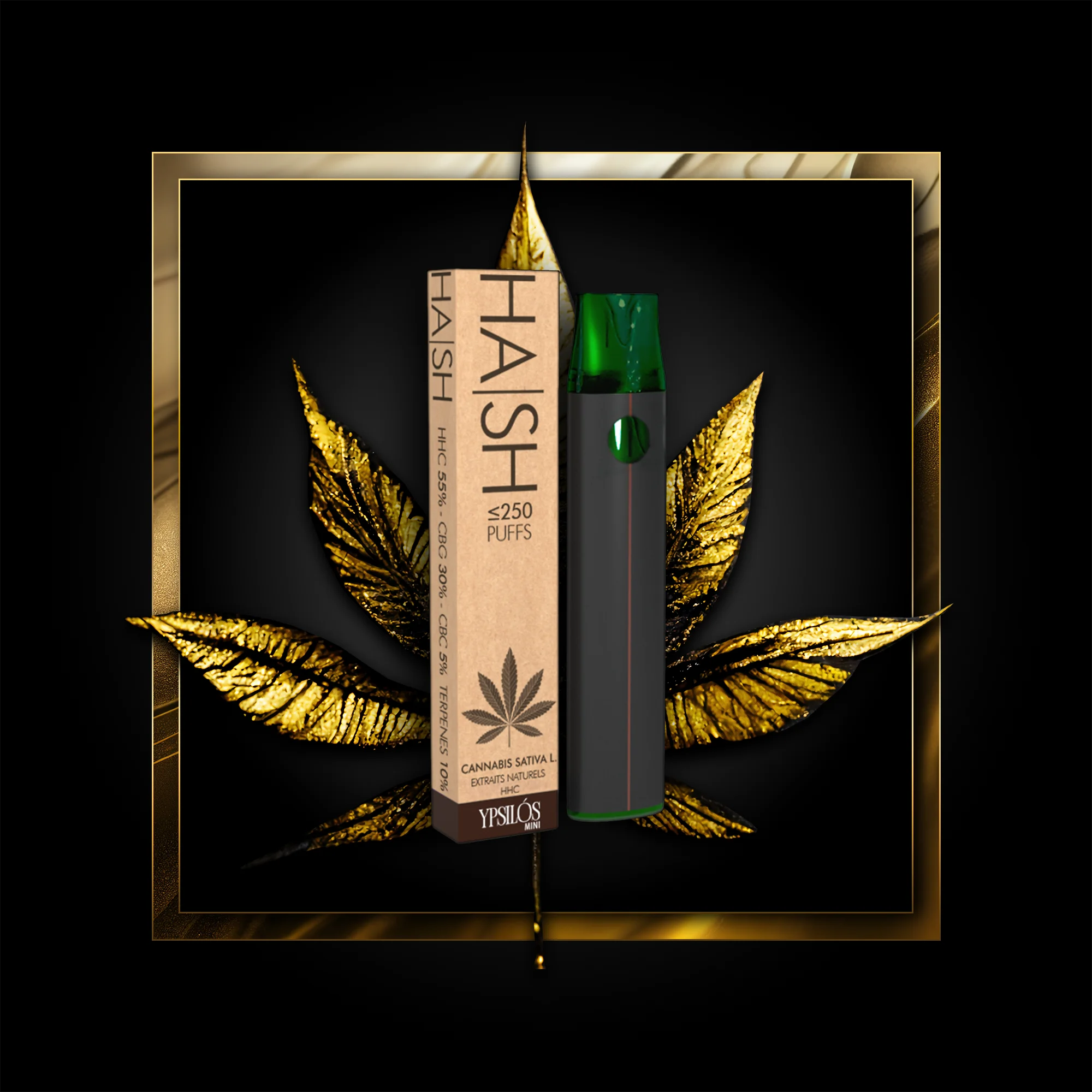 Hash (úsáid amháin) 250 clúimh - 0.50 ml. HHC